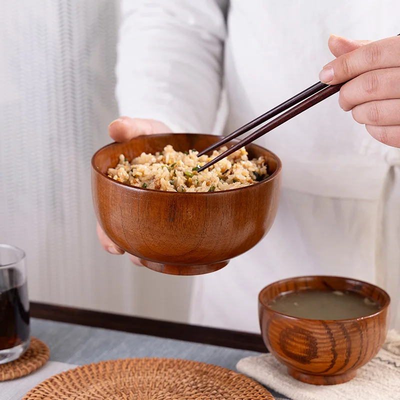 Japanese Style Wild Jujube Wood Tableware Set