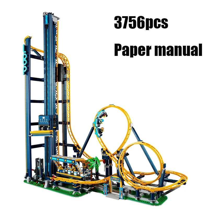 3756 stuks Loop Coaster Bouwsteen Park Model Bricks Speelgoed Voor Kinderen Volwassenen Verjaardag Kerstcadeau Compatibel Met Set 10303