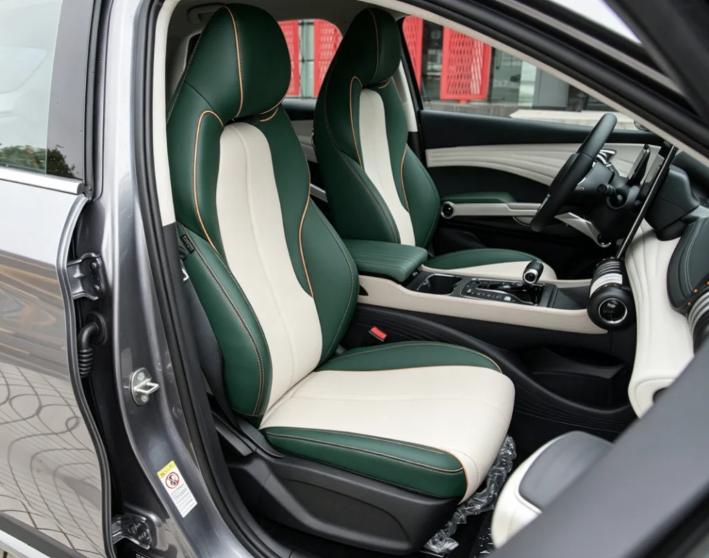 Für BYD Atto 3 2026 Maßgefertigte Autositzbezüge Luxuriöses Nappaleder 100% Passgenau Innenraumzubehör 360 ° Vollständige Abdeckung – Detail 4