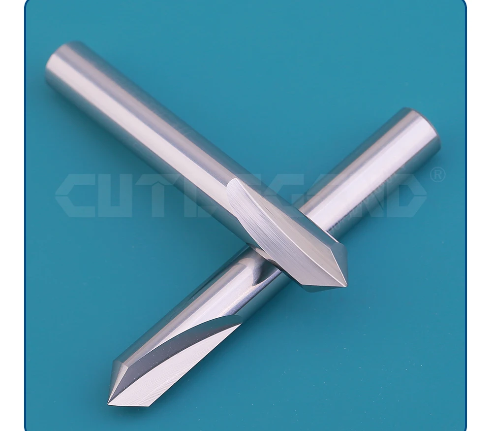 HRC55 1/2/3 Nuten Wolframstahl Hartmetall 90 ° Winkel-Fräser CNC-Fräserbit Gravurfräser Werkzeuge zum Entgraten – Detail 5