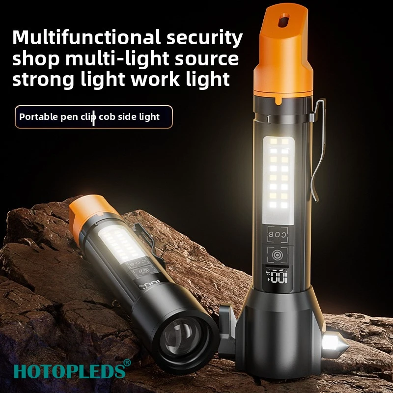 

Remote Shot Flashlight Outdoor Multifunctional White Laser Window Breaker Emergency Portable Camping Strong Light Flashlight
