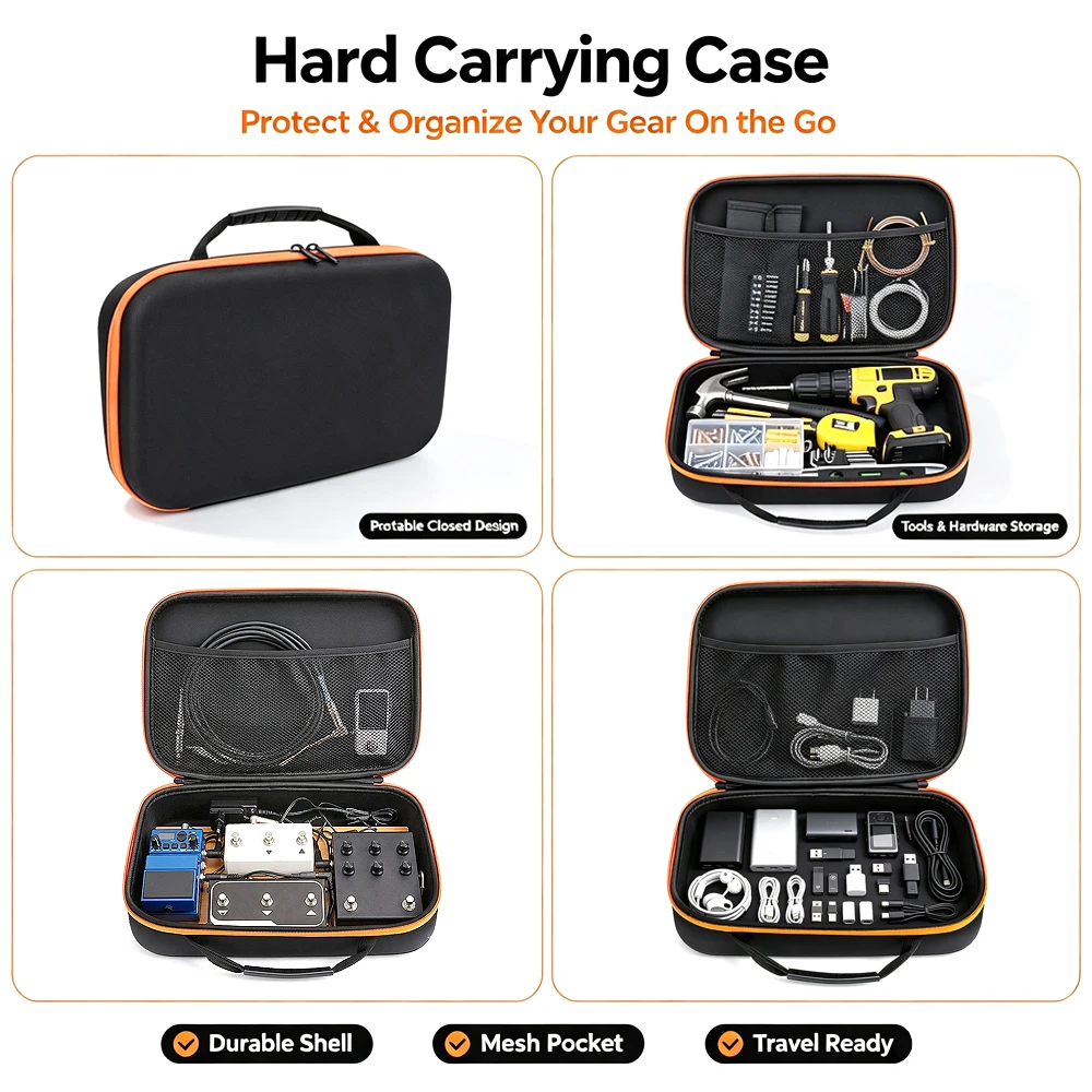 Watch Carry Case Shockproof Box Storage Bags Organizer Protective Canvas EVA Hard Shell Zipper Watch Storage Bag Tool Case