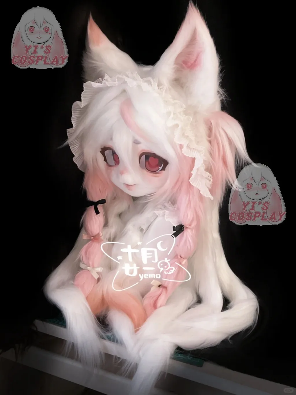 Yis cosplay Custom Furry head Kigurumi Head Cosplay Kemono Fursuit Handmade Headsets Beast Customized Fursuit Kemono Head