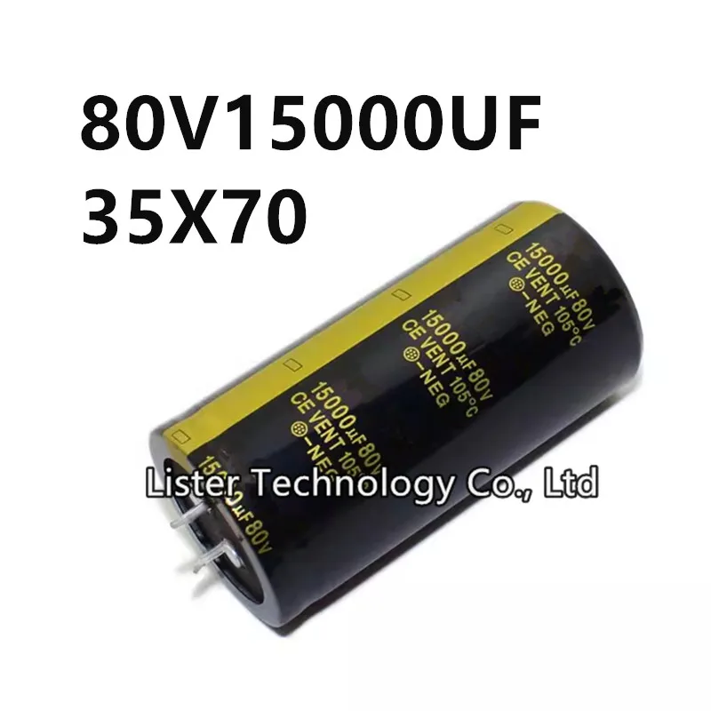 2Pcs/lot 80V 15000UF 80V15000UF 15000UF80V volume: 35x70 mm audio power amplifier inverter aluminum electrolytic capacitor