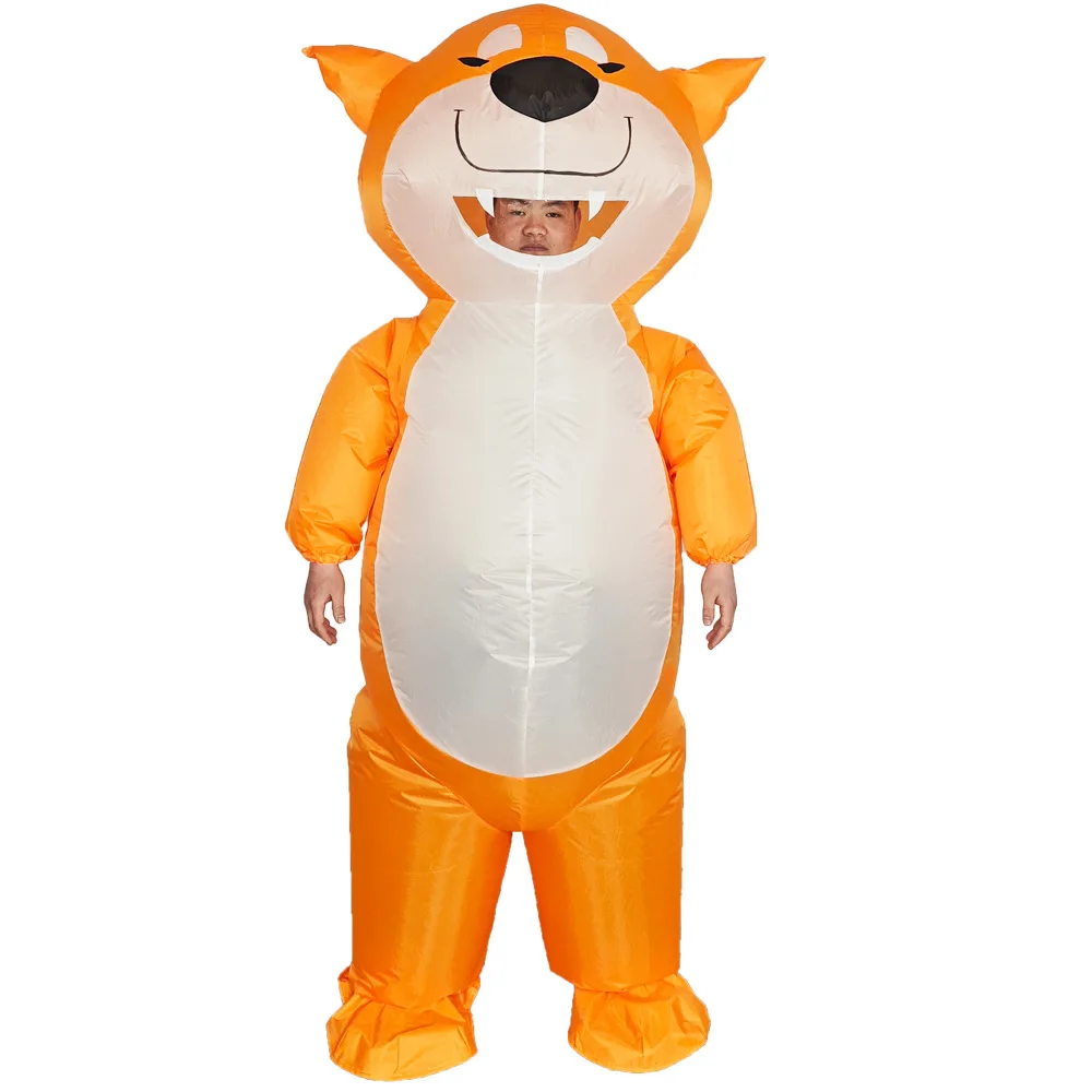 

Orange Dog Inflatable Costume Adult Halloween Festival Animal Mascot Cosplay Blow up Suit Party Funny Atmosphere Clothes 2026