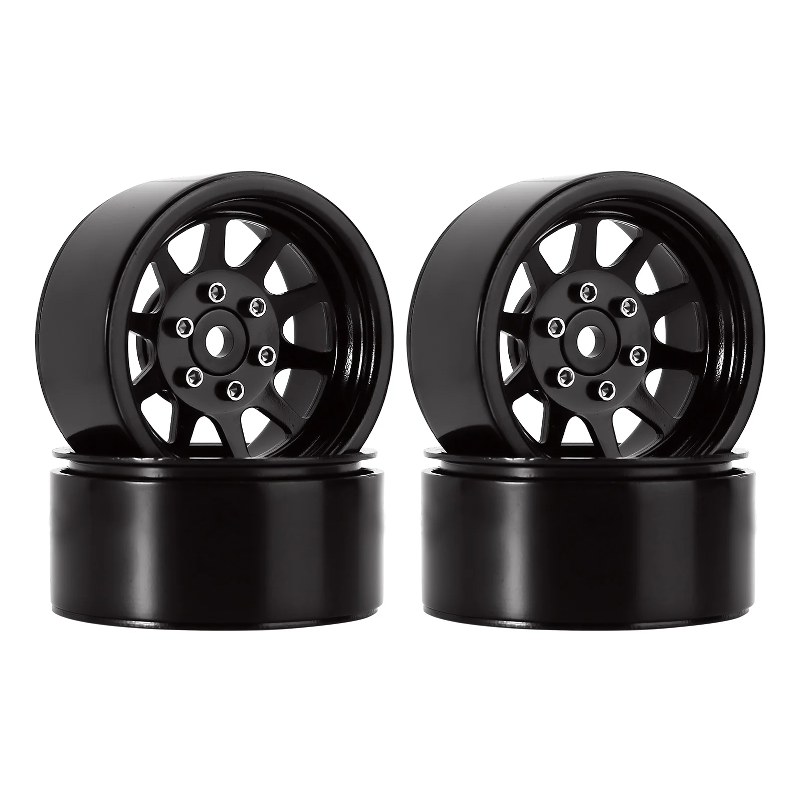 Accessoire Wraith 1/10 Jantes Beadlock 2.2 Pouces (x4) Pour RC Crawler 1/10 - Compatible TRX-4, Wraith, SCX10 - AXSPEED