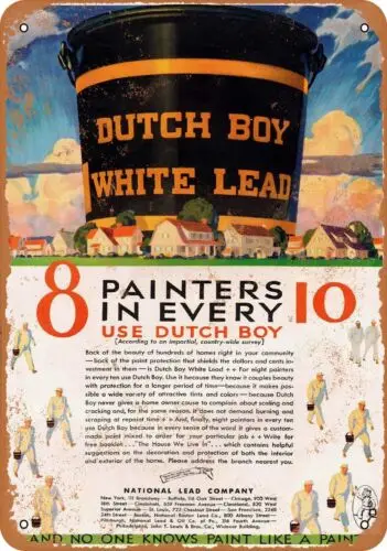 Metal Sign - 1930 Dutch Boy White Lead Paint - Vintage Look Reproduction