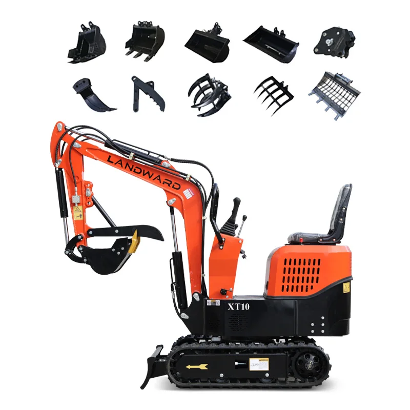 Mini Excavator With Attachments 1 Ton Small Hydraulic Excavator Euro 5 High Efficiency Mini Crawler Excavator China Customized