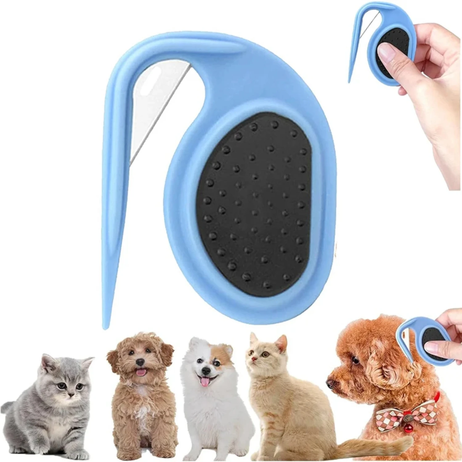 Soft and Gentle Double-sided Stainless Steel Pet Hair Comb for Cats and Dogs - Effective Grooming Tool with Gentle Open Knot Des