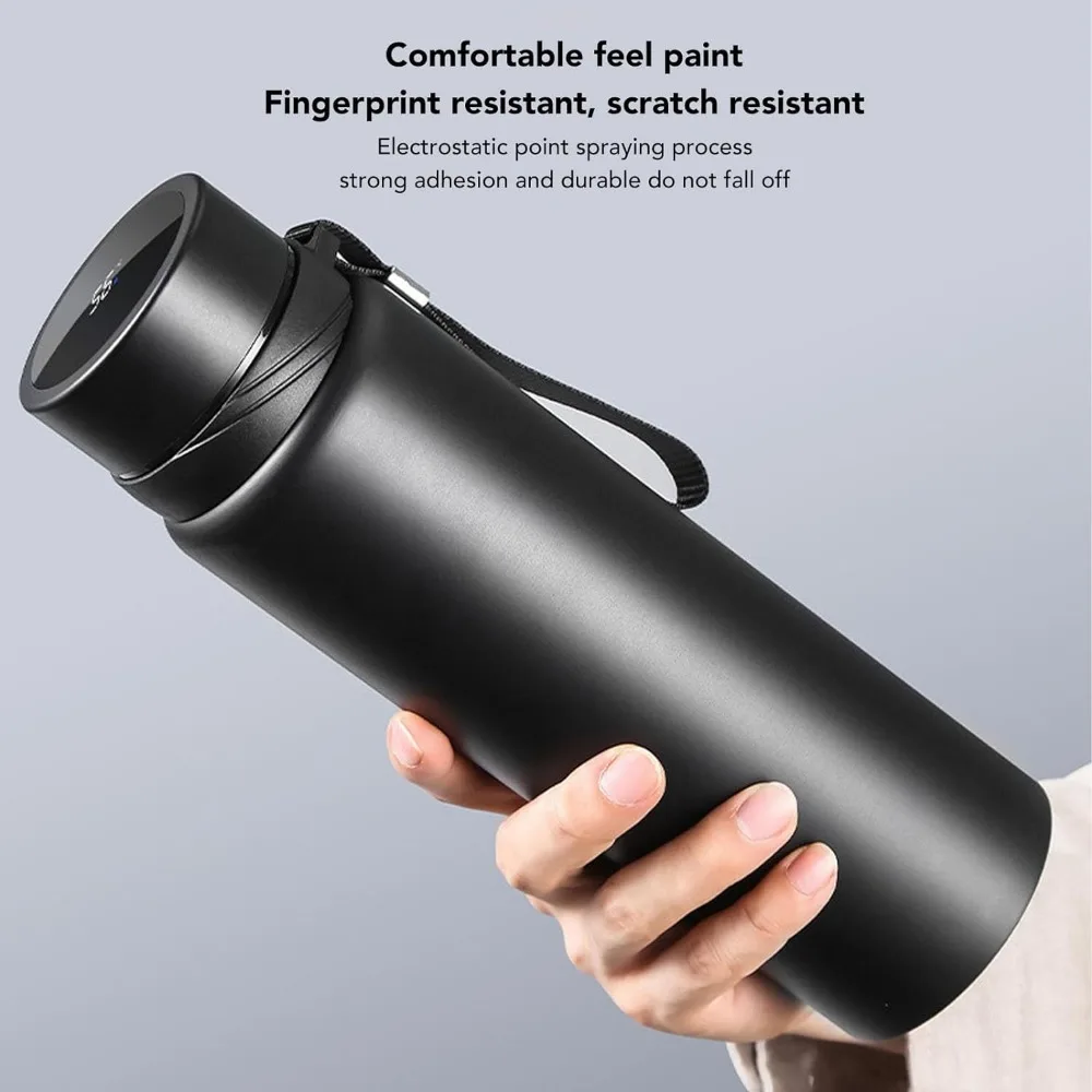 1000ml Stainless Steel Insulated Water Bottle Keeps Drinks Hot or Cold for Hours with Lid Intelligent Water Cup Drinkware