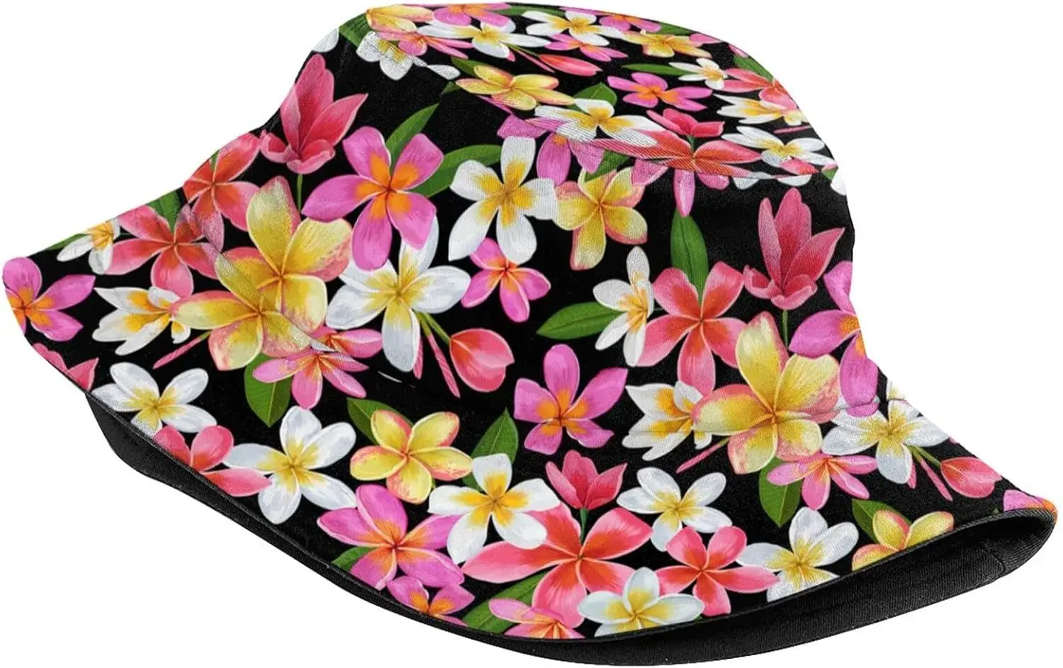 Hawaii Floral Bucket Hat Cute Fisherman Hat Palm Tree Bucket Hats Sun Hat for Fishing Hiking Camping