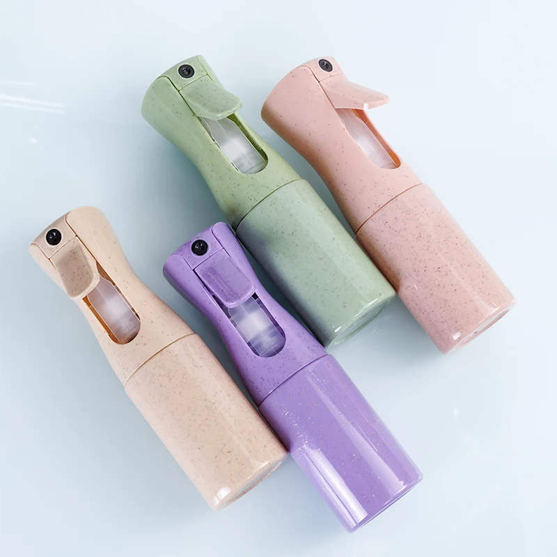 1 stücke Weizen Stroh 200 ml Wasser Spray Flaschen Barber Shampoo Nebel Spray Scan Gartenarbeit Nachfüllbare Flasche Salon Haar Styling werkzeuge