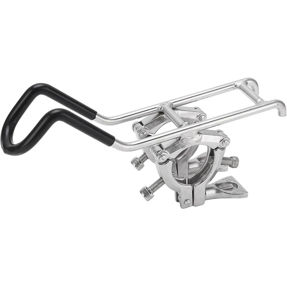

Stainless Steel Onboard Rod Stand Fishing Line Holder Double Lock Clamp Adjustable Rack for Boat Fishing Goods Accessories