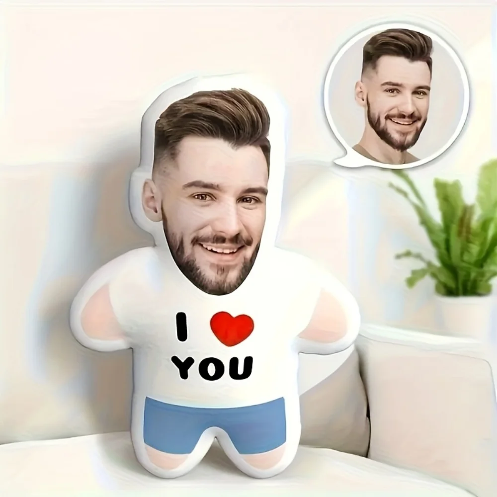 Customized Photo Mini Plush Pillow - Personalized 