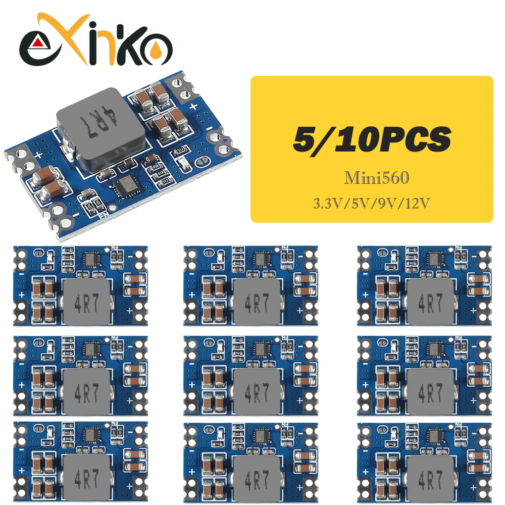 10PCS High Efficiency Output 3.3V 5V 9V 12V 5A mini560 Step Down DC-DC Converter Voltage Regulator Buck Stabilized Power Supply