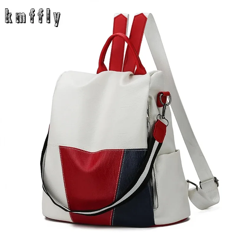 

Fashion PU Leather Women Backpack Anti-Theft Large Capacity Casual Travel Daypack School Mochila for Teenage Girls