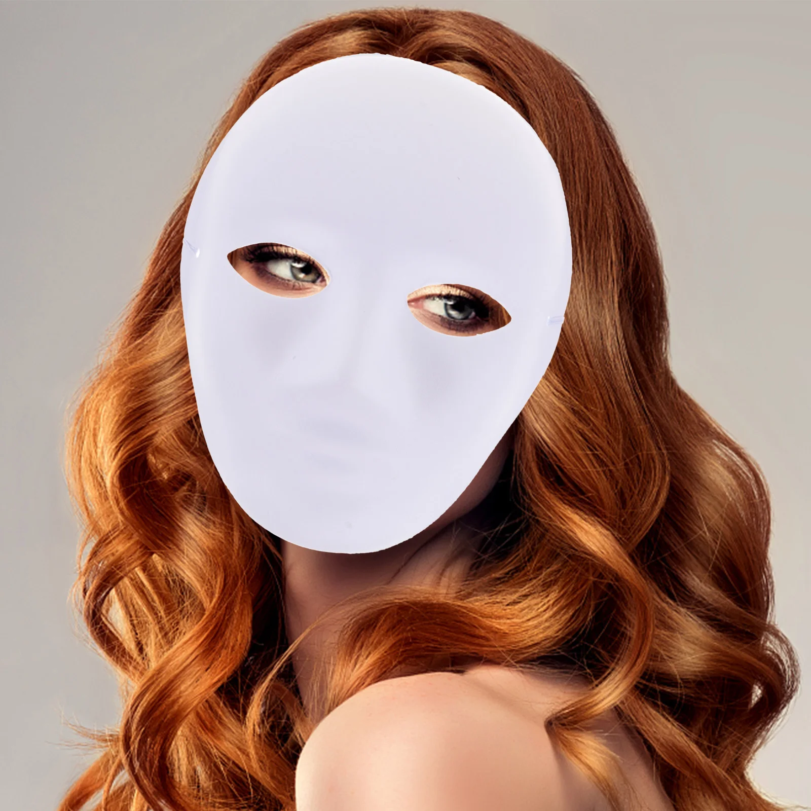 

6 Pcs Male Face Mask White Plain Masks Halloween Makeup Masquerade for Men Pulp Paintable Paper Child Facial