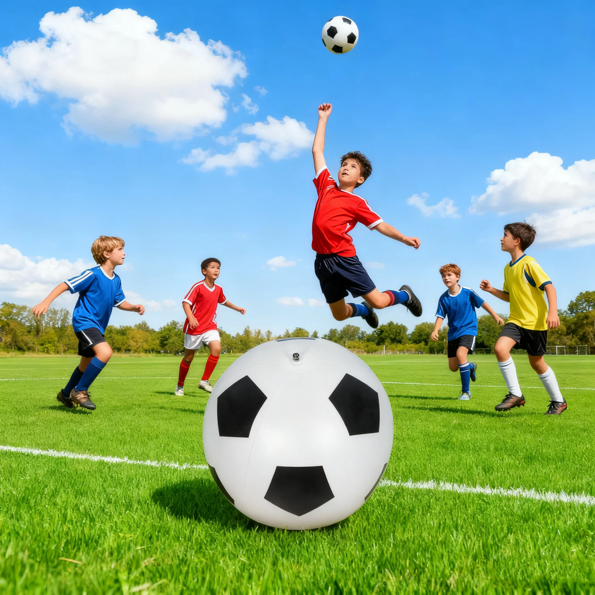 

Large Inflatable Soccer Ball for Pvc Football Weather Resistant for Beach Pool and Outdoor Fun Portable Sports Ball for Family a