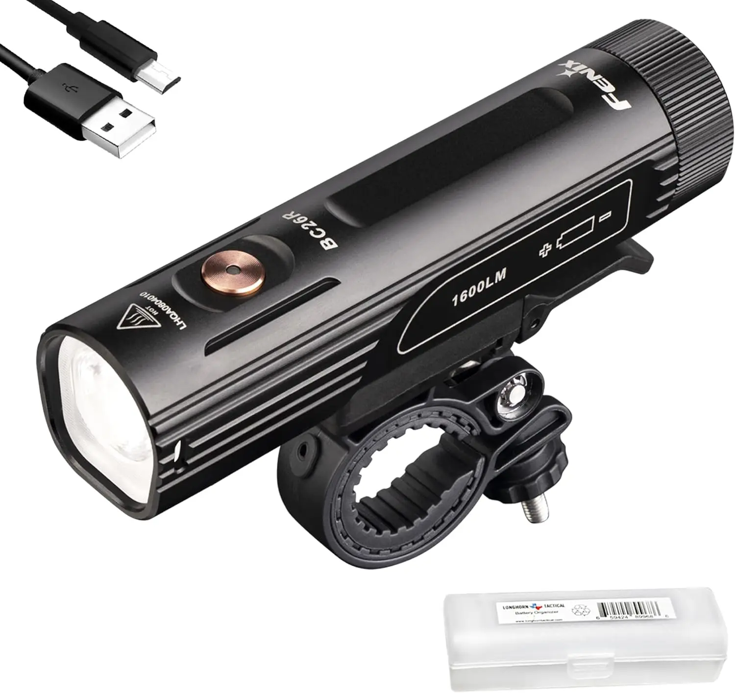 USB-C Rechargeable Bike Light,1600 Lumens Super Bright with LumenTac Organizer