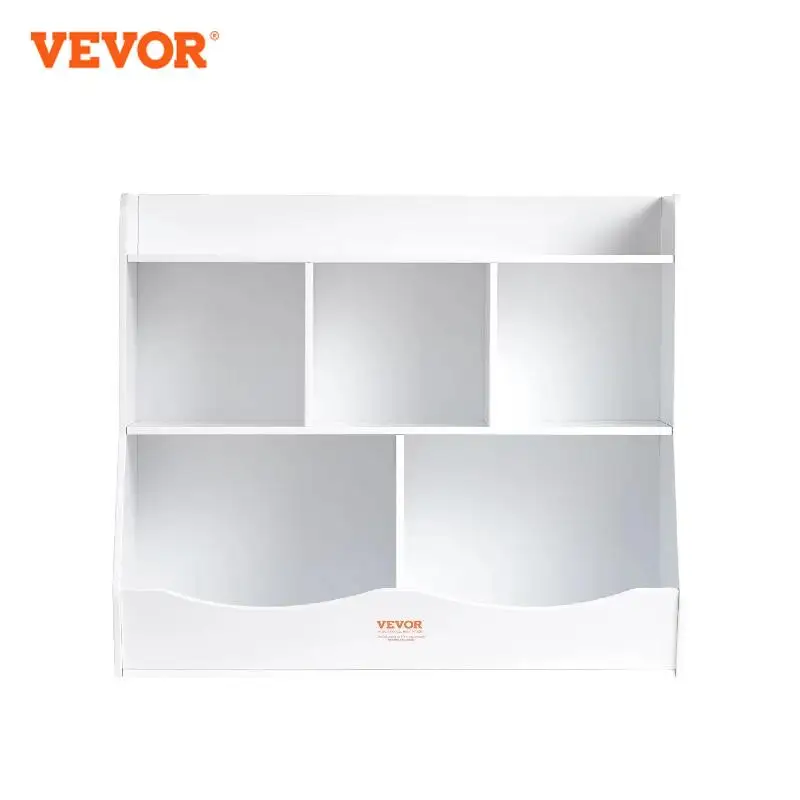 

VEVOR Kid Storage Cubby Toy Storage Organizer with Bookshelf Children Book Toy Shelf for Kids Room Playroom Kindergarten Nursery