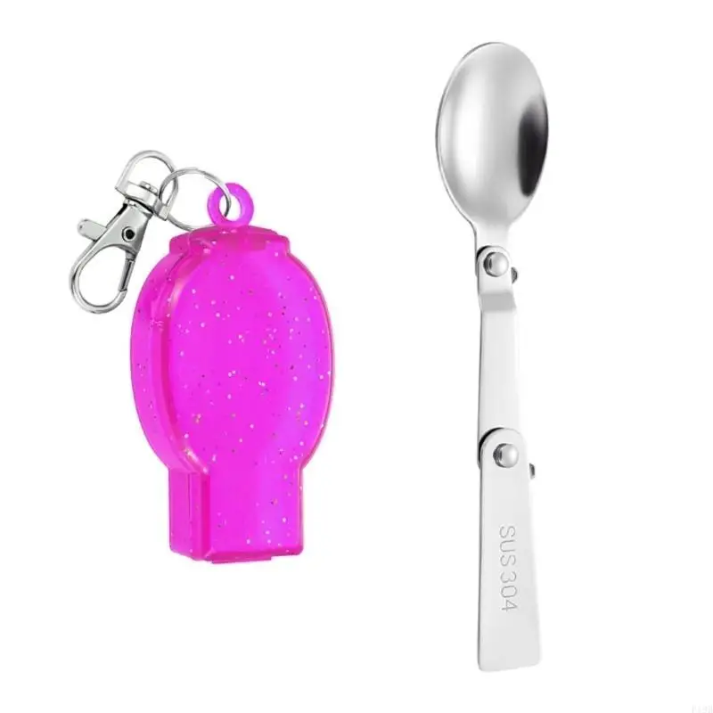 F19B Folding Spoon Fork Stainless-Steel Pocket Spoon Fork for Outdoor Activities