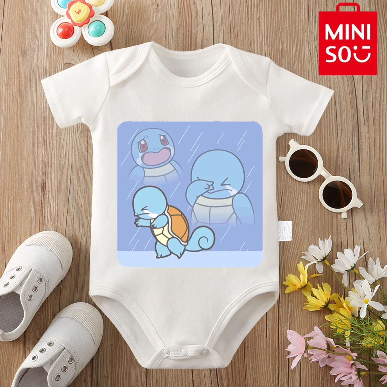 

MINISO Карманный комбинезон Monster Gengar в японском стиле для малышей, комбинезон из чистого хлопка для новорожденных от 0 до 12 месяцев