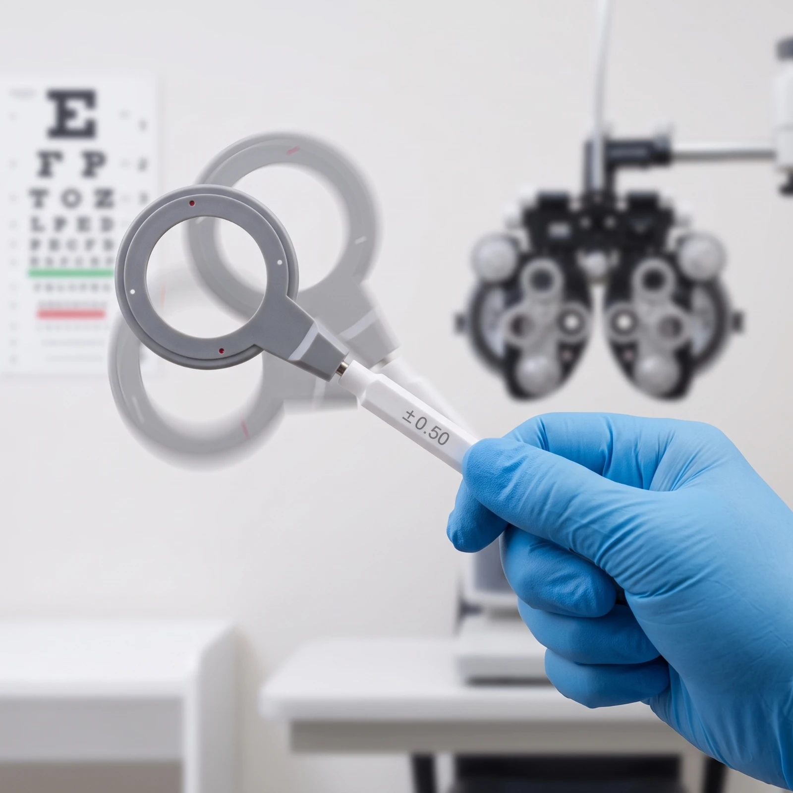 Professional Cross Cylinder Circular Cross-Cylinder Lens for Optometrists, Vision Exam, Eye Medical Practice