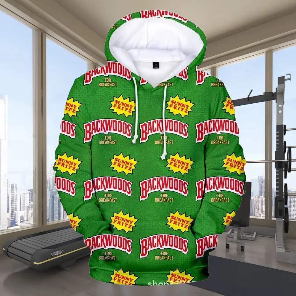 

New Fashion Trend Printed Long Sleeve Hoodie Men's Casual Sweatshirt Breathable Quick Drying Versatile Crew Neck Sweater Moto