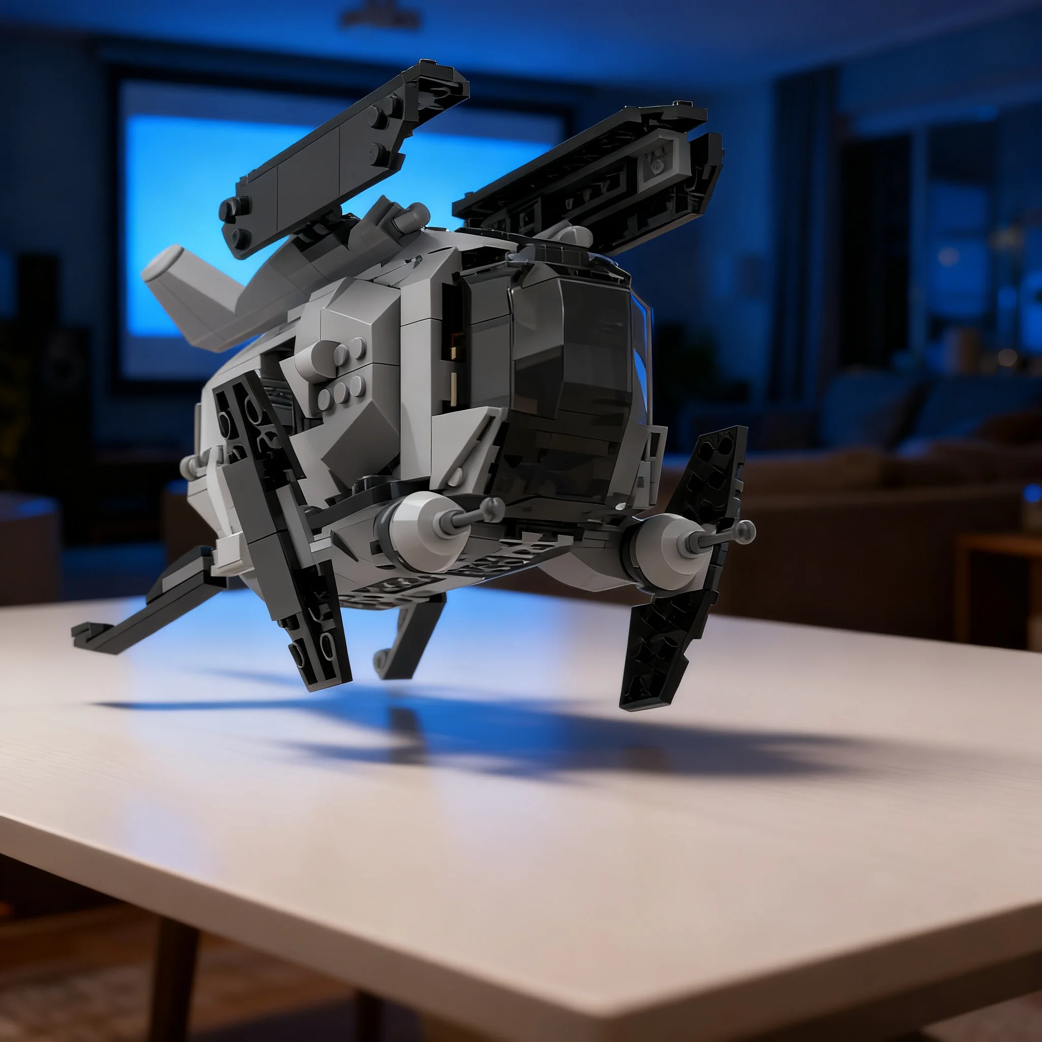 350ピース-moc-インペリアルlaat-パトロールガンシップ-スターバトルモデル-ビルディングブロック-組み立てブロック-クリエイティブ教育-誕生日diy