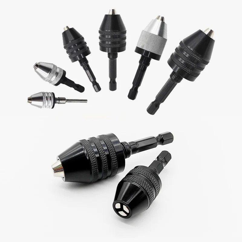 Quick Change Converter Mini Drill Chuck Keyless Screwdriver Impact Driver Adaptor Drill Drilling Converter Tool Mini Drill Chuck