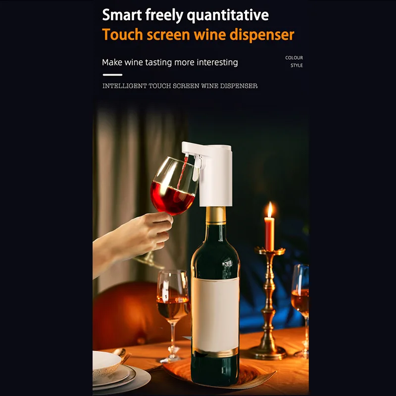 

Electric Wine Aerator Dispenser Rechargeable Automatic Wine Dispenser Adjustable Quantity Liquor Whiskey Pourer Pump Bar Tools