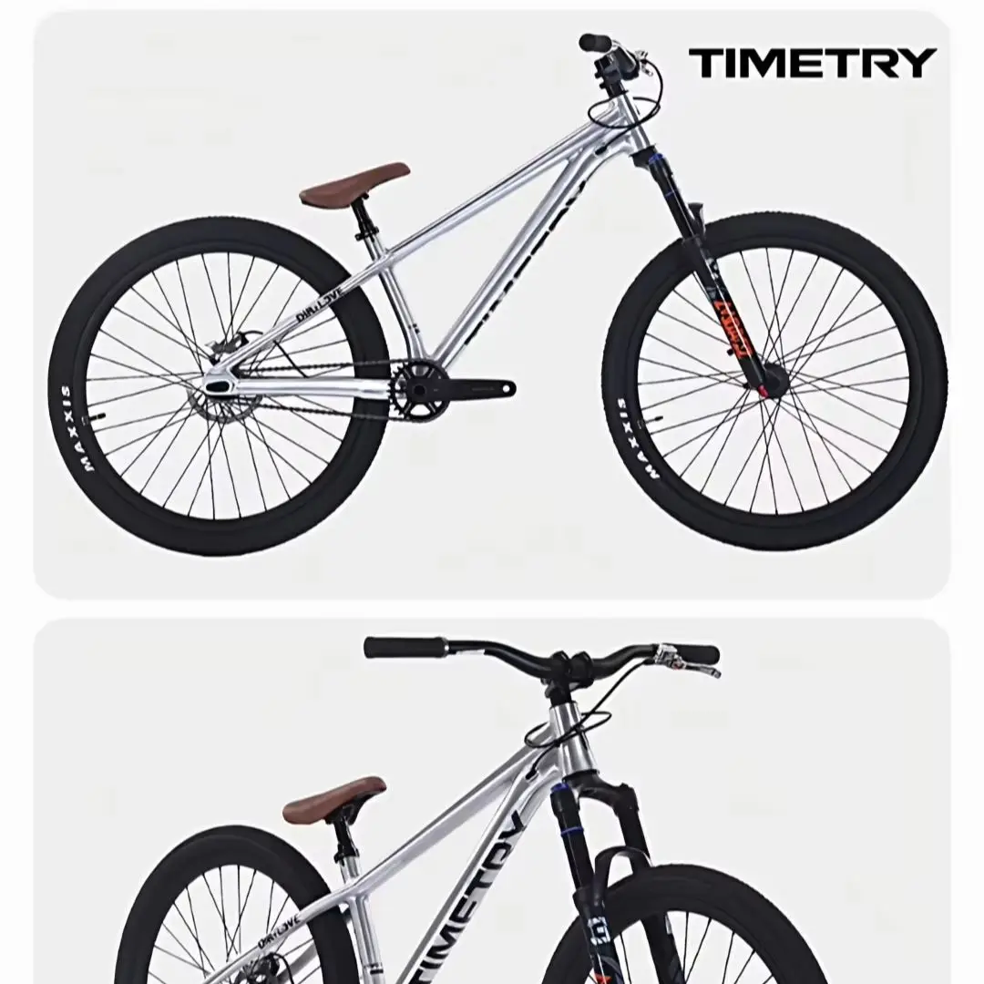 AliExpress NONE TIMETRY 26 Inch Dirt Jump Bike DJ MTB  Mountain Bicycle Air Fork Oil Brake Aluminum Alloy Frame Single Speed 26inch Wheelset