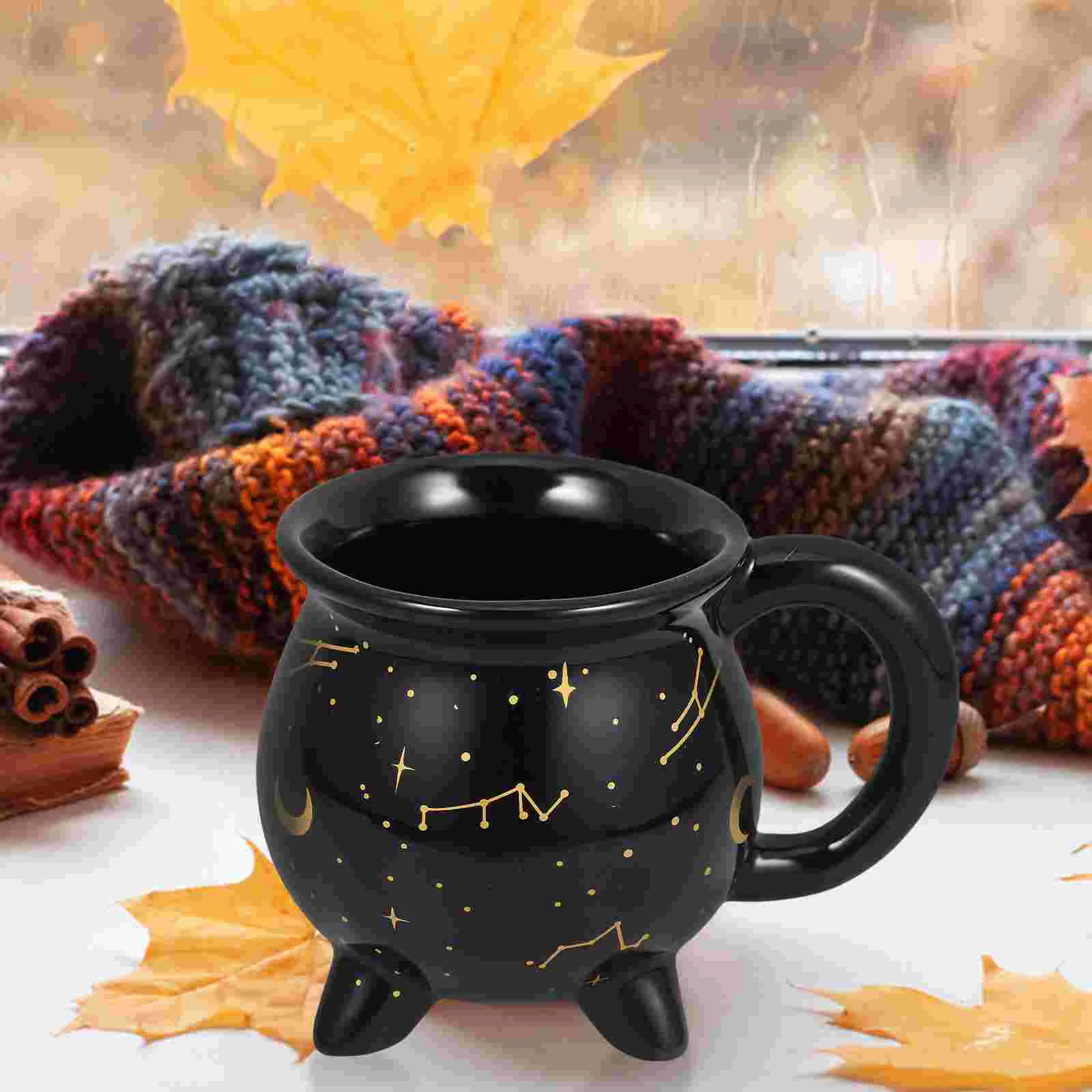 Witch Cup Cauldron Mug Home Ceramic Water Drinks Serving Ceramics Unique Drinking