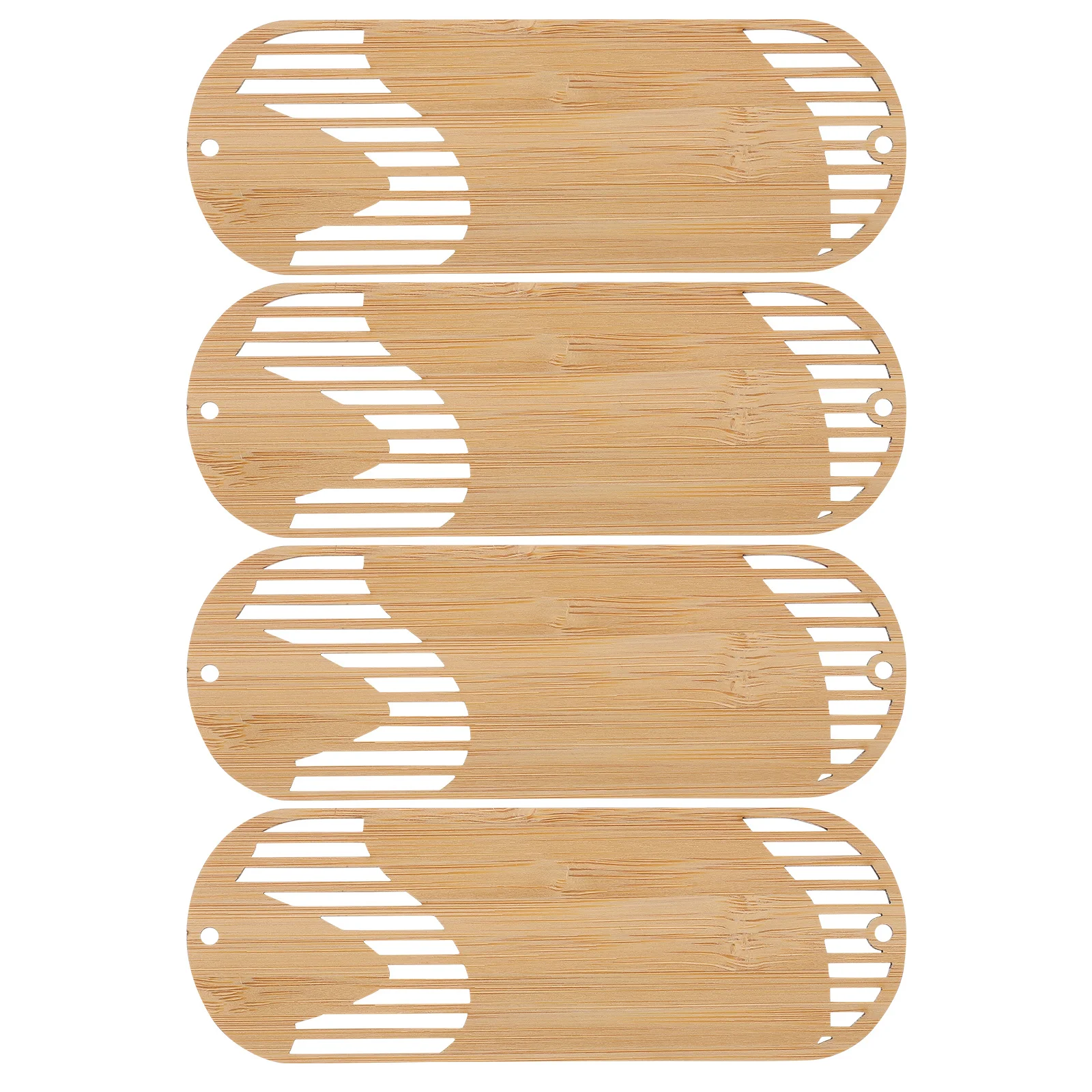 

4Pcs Bamboo Bookmark DIY Unfinished Book Markers Reading Page Markers Unique Decorative Gifts Set Bamboo Bookmark