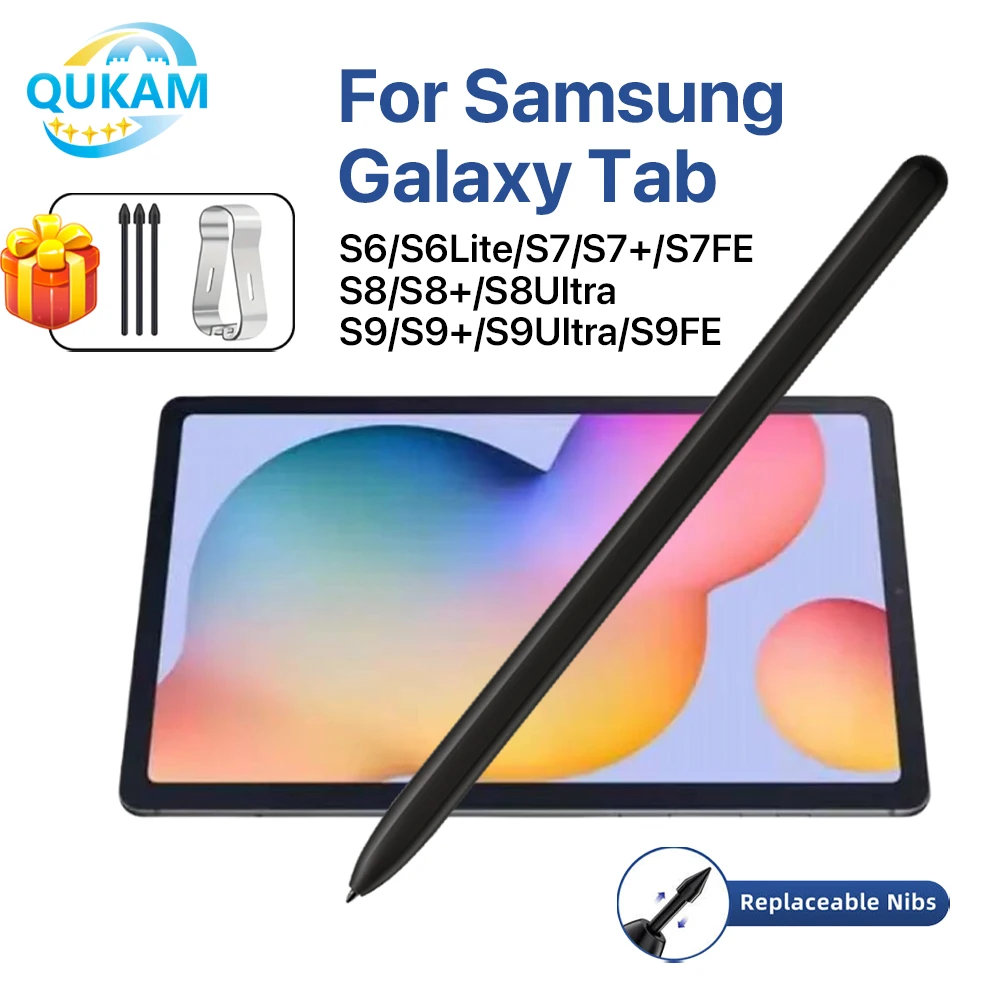 

QUKAM 2025 Tablet Stylus Touch Pencil S Pen for Samsung Galaxy Tablet Tab S8 S9 S9FE S7 FE S6 Lite S7+ S8+ Pen Without Bluetooth