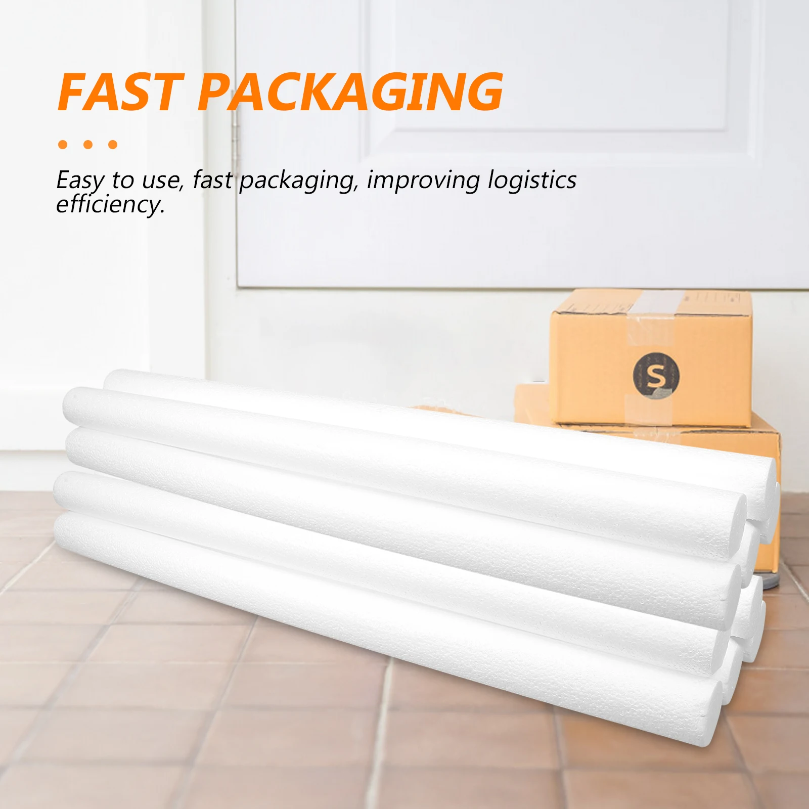 

10 Pcs Vibration Sticks Reinforced Foam Insert Rods Foam Rods for Packing Delivery Calligraphy Painting Protection