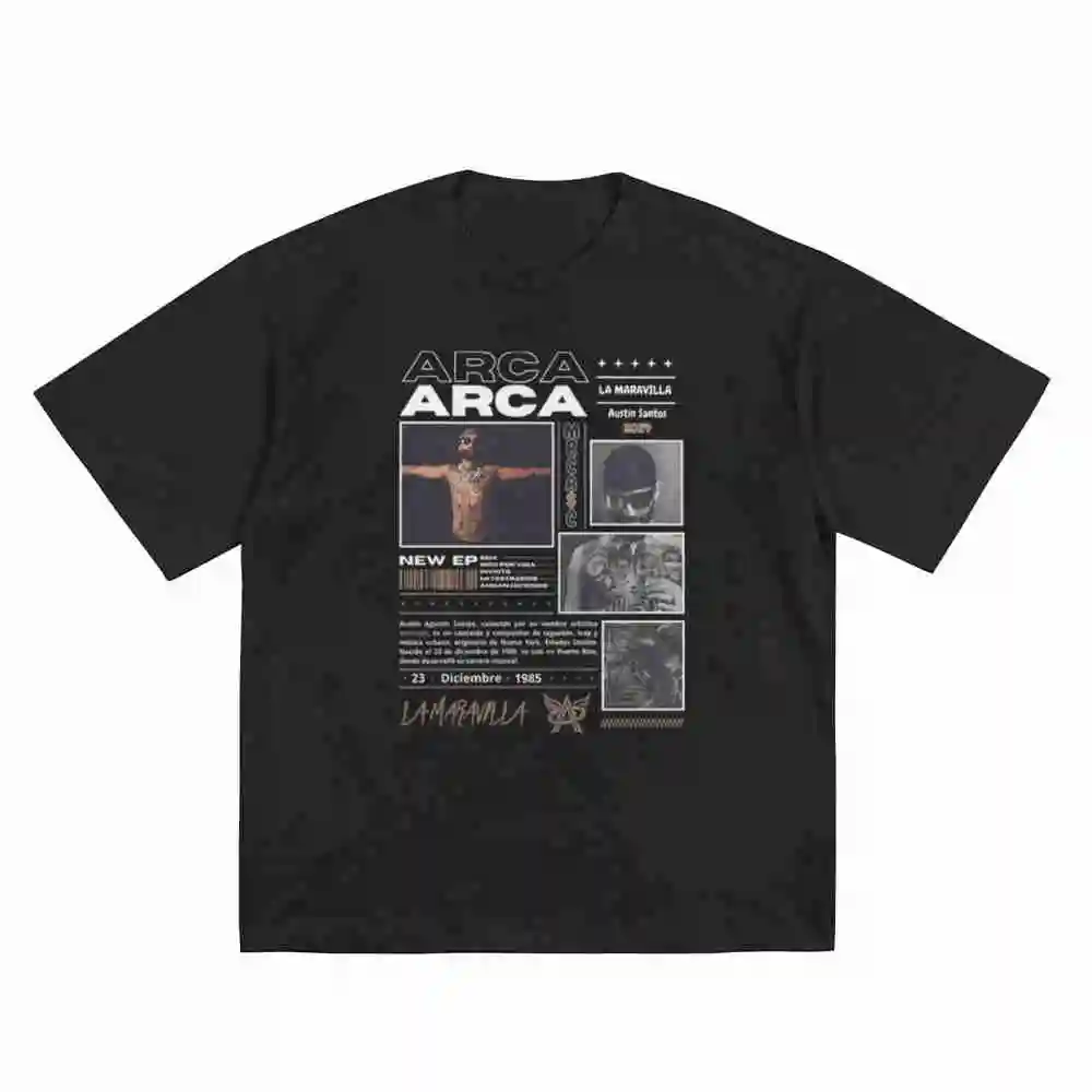 Arcangel Arca Reggaeton Latin Urban Music Short Sleeve Tee 100% Cotton T-Shirt