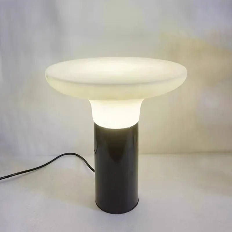Danish Mushroom Table Lamp Simple Modern Misty Style Bedroom Study Marble Marble Atmosphere