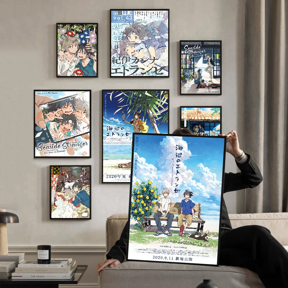 Stranger By The Shore Anime Selbstklebendes Kunstposter Whitepaper Drucke Poster Kunstwerk Ästhetische Kunst Wandmalerei