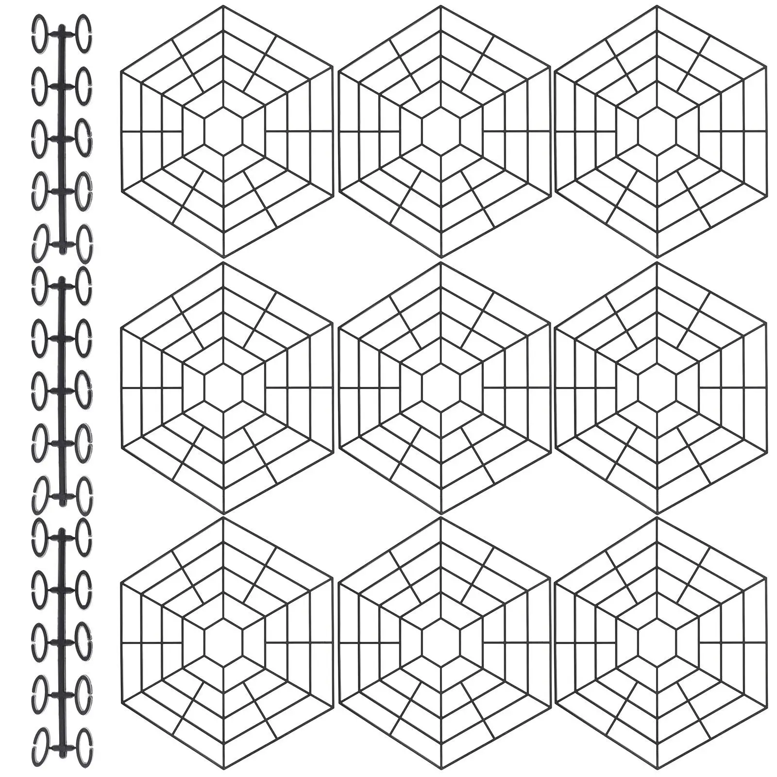 

10 Pcs Durable Fish Net Guard Hexagon Pond Protective Six Angle Fish Protector Pond Net Fishpond Liner Fish Safety Mesh Fishing