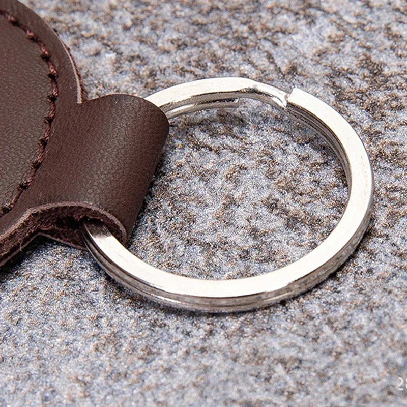10 قطعة سلاسل المفاتيح شعار مجاني مزدوجة الوجهين المطبوعة الجلود بولي Key Chain مفتاح سلسلة كيرينغ شركة العلامة التجارية Merch العملاء هدايا الزفاف هدية
