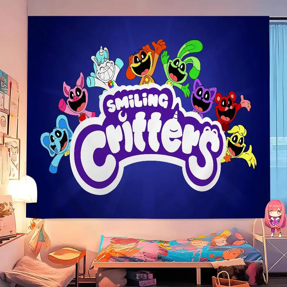 المخلوقات المبتسمة الكرتون معلقة البوهيمي نسيج ديكور المنزل الهبي البوهيمي الديكور العرافة الجدار الشنق ديكور المنزل