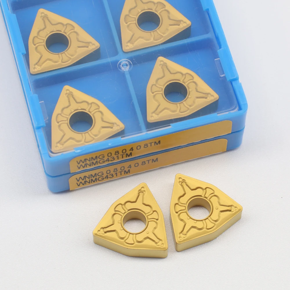 10PCS  WNMG080408 TM CA4025 High Quality Carbide Inserts External Turning Tool CNC Lathe Tools Metal Blade