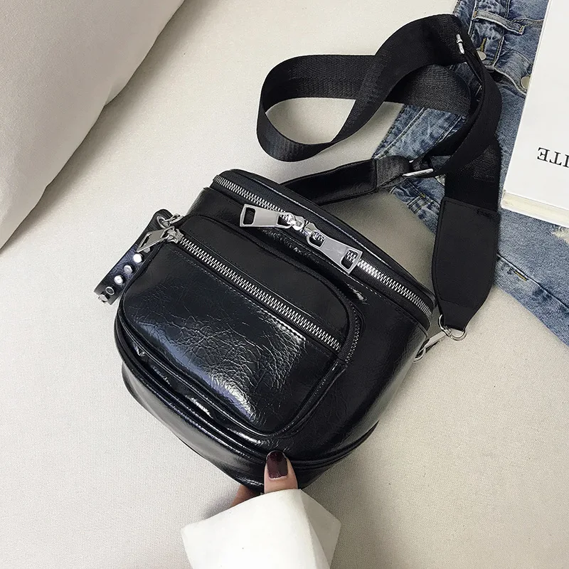 PU Bag Female 2023 Shoulder Bag Fashion Handbag For Women Messenger Bags With Zipper Designer Bag Ladies Gift Bag