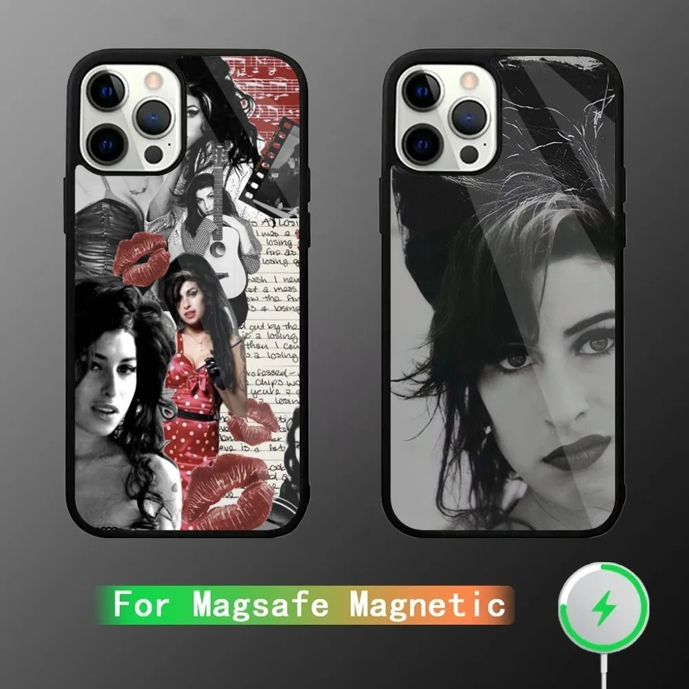 Amy Winehouse Singer  Phone Case For iPhone 15,14,13,12,11,Plus,Pro,Max Mini Magsafe Magnetic Wireless Charging