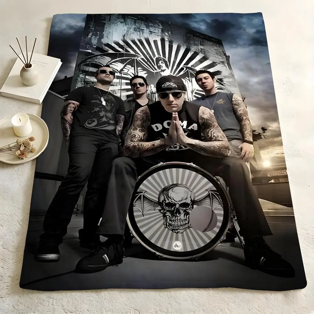 Music A-Avenged S-Sevenfold Throw Warm Flannel Blanket Soft，Comfortable Travel Blanket Home Sheet Birthday Gift