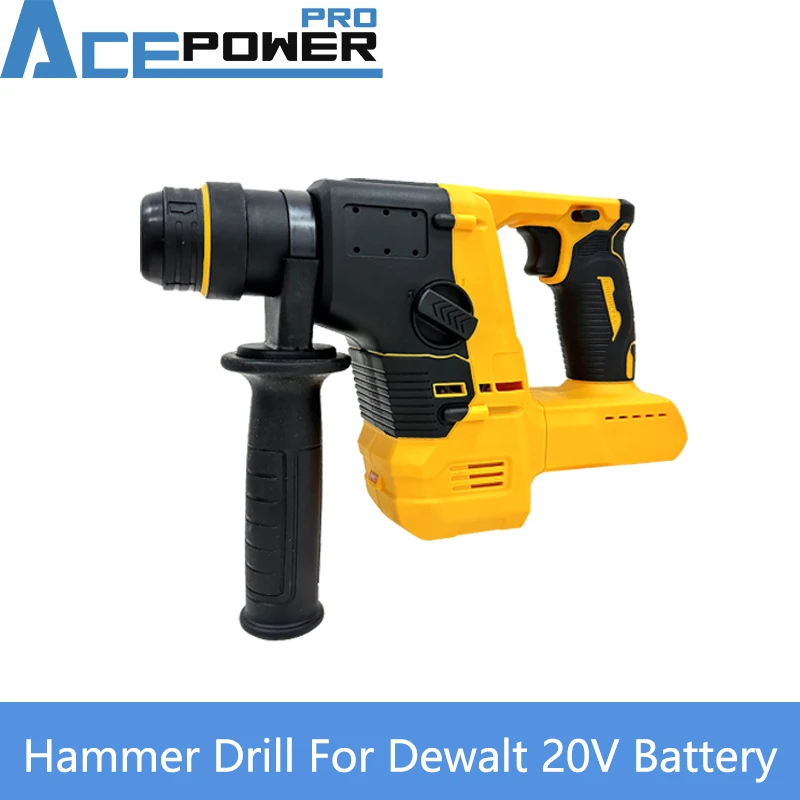 AcePower 20V Multi-Function Rechargeable Electric Hammer Impact Drill Three-in-One Multi-Purpose For Dewalt 20V Battery