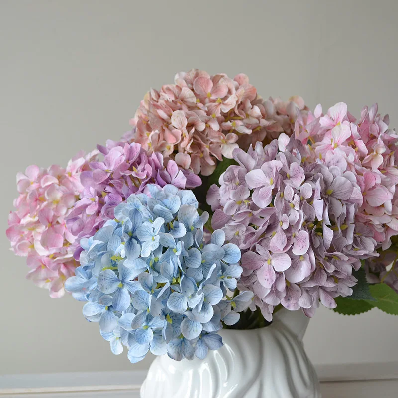 High-grade Artificial Hydrangea Flowers Real Touch Latex DIY for Home Decoration Bridal Bouquet Wedding Arrangement