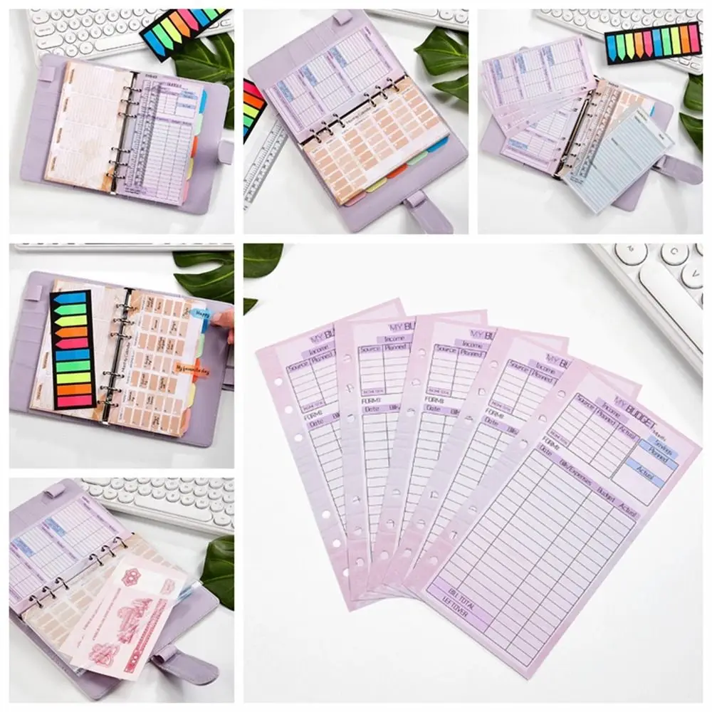 

Budget Sheet Notebook Refill Weekly Monthly Money Saving Loose Leaf Inside Paper A6 Size Money Organizer