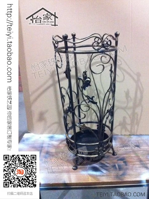 Popular European wrought iron umbrella rack, storage bucket, household hotel, shopping mall clothing store, general-purpose